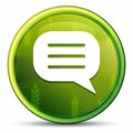 Comment icon spring bright natural green round button illustration Royalty Free Stock Photo