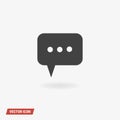 Comment icon vector, vector illustion flat design style. Royalty Free Stock Photo