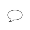 comment line icon, speech bubble outline logo illustratio Royalty Free Stock Photo