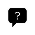 Comment question icon set. faq vector symbol. question and answer pictogram. inquire bubble. ask or request sign. frequently asked