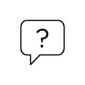Comment question icon set. faq vector symbol. question and answer pictogram. inquire bubble. ask or request sign. frequently asked