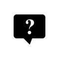 Comment question icon set. faq vector symbol. question and answer pictogram. inquire bubble. ask or request sign. frequently asked