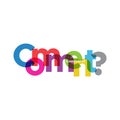 Comment? question letter full color background