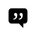 Comment quote icon set. definition or description vector symbol. feedback dialog bubble sign. speech text balloon icon in black