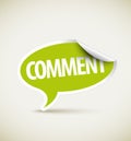Comment - speech bubble as pointer Royalty Free Stock Photo