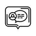 comment testimonial customer line icon vector illustration Royalty Free Stock Photo