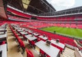 At the commentators` tribune of Wembley Arena