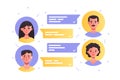 Comments with avatar icons of man and woman