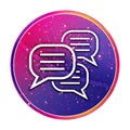 Comments icon creative trendy colorful round button illustration