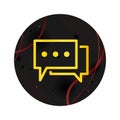 Comments icon elegant black round button Royalty Free Stock Photo