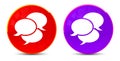 Comments icon glossy round buttons illustration Royalty Free Stock Photo