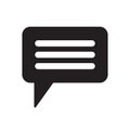 Comments icon, speech bubble message isolated icon