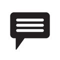 Comments icon, speech bubble message isolated icon Royalty Free Stock Photo