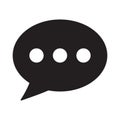 Comments icon, speech bubble message isolated icon