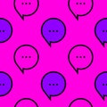 Comments and messages simple seamless pattern Royalty Free Stock Photo