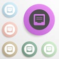 comments sign badge color set. Simple glyph, flat vector of web icons for ui and ux, website or mobile application Royalty Free Stock Photo
