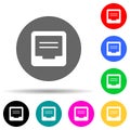 comments sign multi color style icon. Simple thin line, outline vector of web icons for ui and ux, website or mobile application Royalty Free Stock Photo