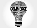 COMMERCE bulb word cloud Royalty Free Stock Photo