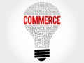COMMERCE bulb word cloud collage Royalty Free Stock Photo