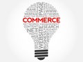 COMMERCE bulb word cloud collage Royalty Free Stock Photo