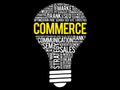 COMMERCE bulb word cloud collage Royalty Free Stock Photo