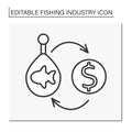 Commerce fishing line icon