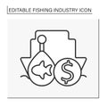 Commerce fishing line icon