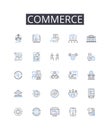 Commerce line icons collection. Delicious, Authentic, Fresh, Natural, Unique, Flavorsome, Unprocessed vector and linear