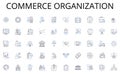 Commerce organization line icons collection. Advocate, Attorney, Barrister, Defender, Legal, Litigator, Counsel vector