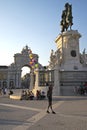 Commerce square (Praca do Comercio) in Lisbon Royalty Free Stock Photo