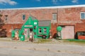 Historic green Conoco garage, Commerce, Oklahoma, Route 66