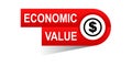Economic value banner Royalty Free Stock Photo