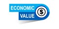 Economic value banner Royalty Free Stock Photo