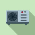 Commercial air conditioner icon, flat style Royalty Free Stock Photo