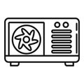 Commercial air conditioner icon, outline style Royalty Free Stock Photo