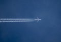 Commercial aircraft at high altitude. The aircraft belongs to THY - Turkish Airlines, Inc.