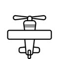 Commercial Airplane jet Mini icon vector