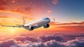 Flight travel transport airline background generated by AI tool.