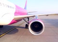 Commercial airplane parked at the airport Royalty Free Stock Photo