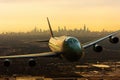 A commercial airplena departing from Chicago, USA Royalty Free Stock Photo