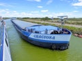 Commercial barge on French canal