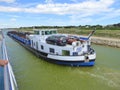 Commercial barge on French canal