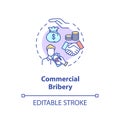 Commercial bribery concept icon