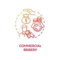 Commercial bribery concept icon