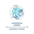 Commercial bribery concept icon