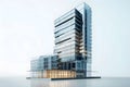 Commercial building data models, holographic technology, infographics, small square data sheets, future technology, Generative AI