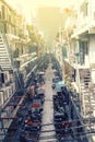 Commercial building on small alley of residence people in Thailand.