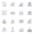 Commercial and business line icons collection. Revenue, Investment, Partnership, Entrepreneurship, Franchise, Assets