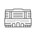 commercial center line icon vector illustration