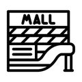 commercial center line icon vector illustration